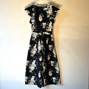 GB Girls SZ 10 Navy Floral Special event Dressy Casual Wedding Guest Preppy